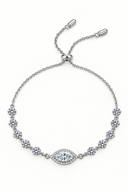 1 Carat Moissanite 925 Sterling Silver Bracelet