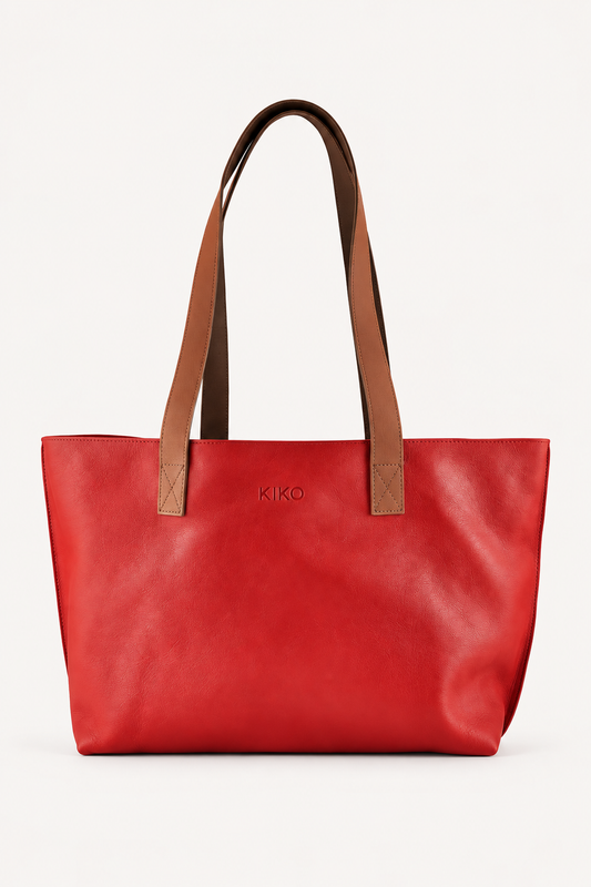 KIKO GENUINE LEATHER SHORT & SWEET TOTE