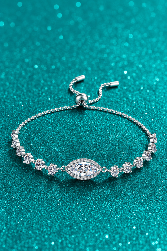 1 Carat Moissanite 925 Sterling Silver Bracelet