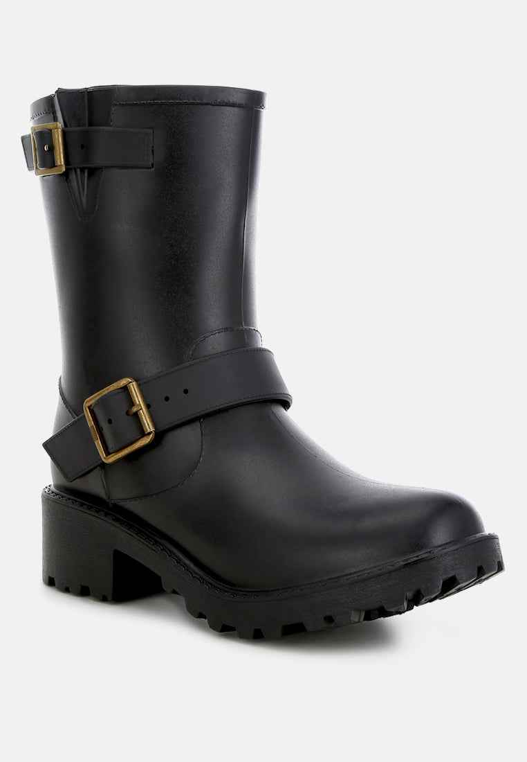 Harness Detail Calf Boots – Edgy Sophistication by Laurel & Thread