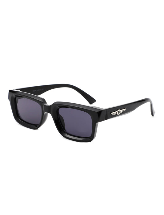 Qeclington - Retro Narrow Square Rectangular Sunglasses-2