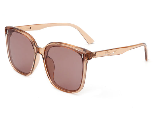Zona - Square Oversize Retro Flat Top Women Fashion Sunglasses-0
