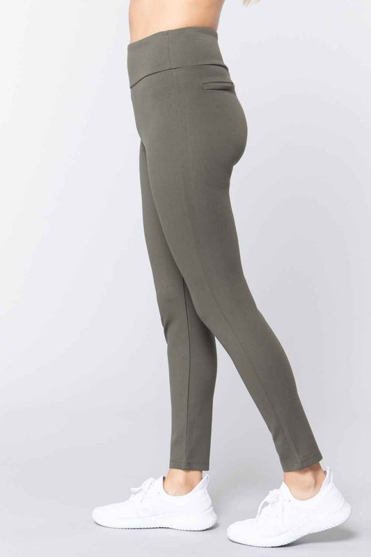 Waist Band Long Ponte Pants – Effortless Style and Comfort