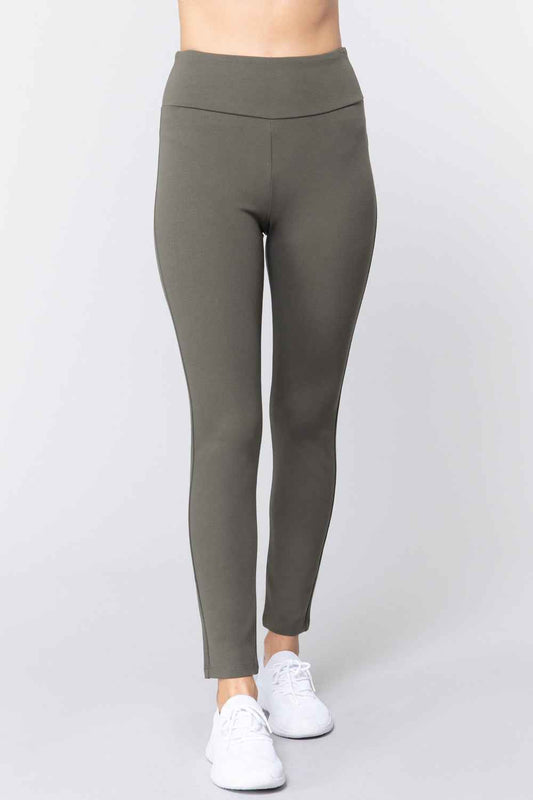 Waist Band Long Ponte Pants – Effortless Style and Comfort