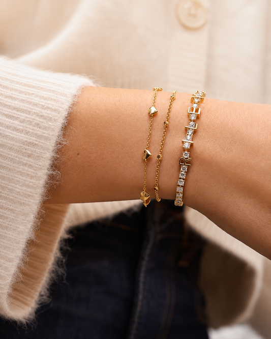18K GOLD-PLATED TITANIUM STEEL BRACELET