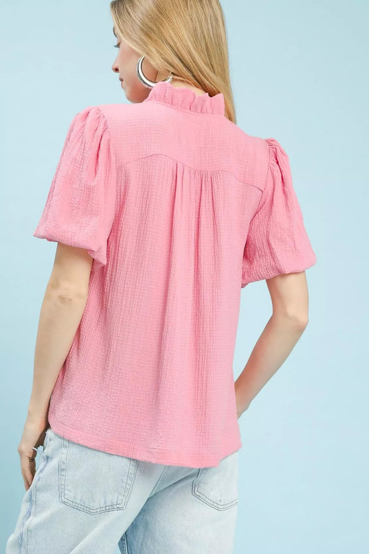 Buy Pink Textured Top for Women