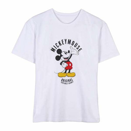 Women’s Short Sleeve T-Shirt Mickey Mouse White-0