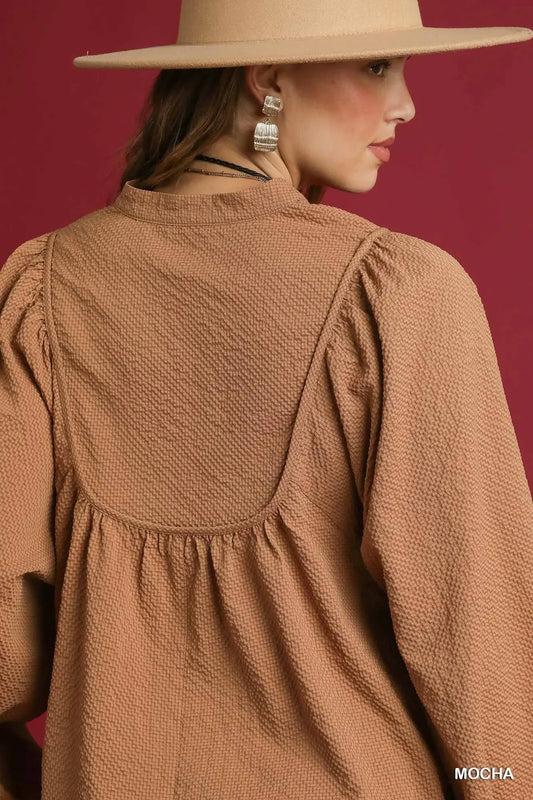 Mocha Casual Top for Women