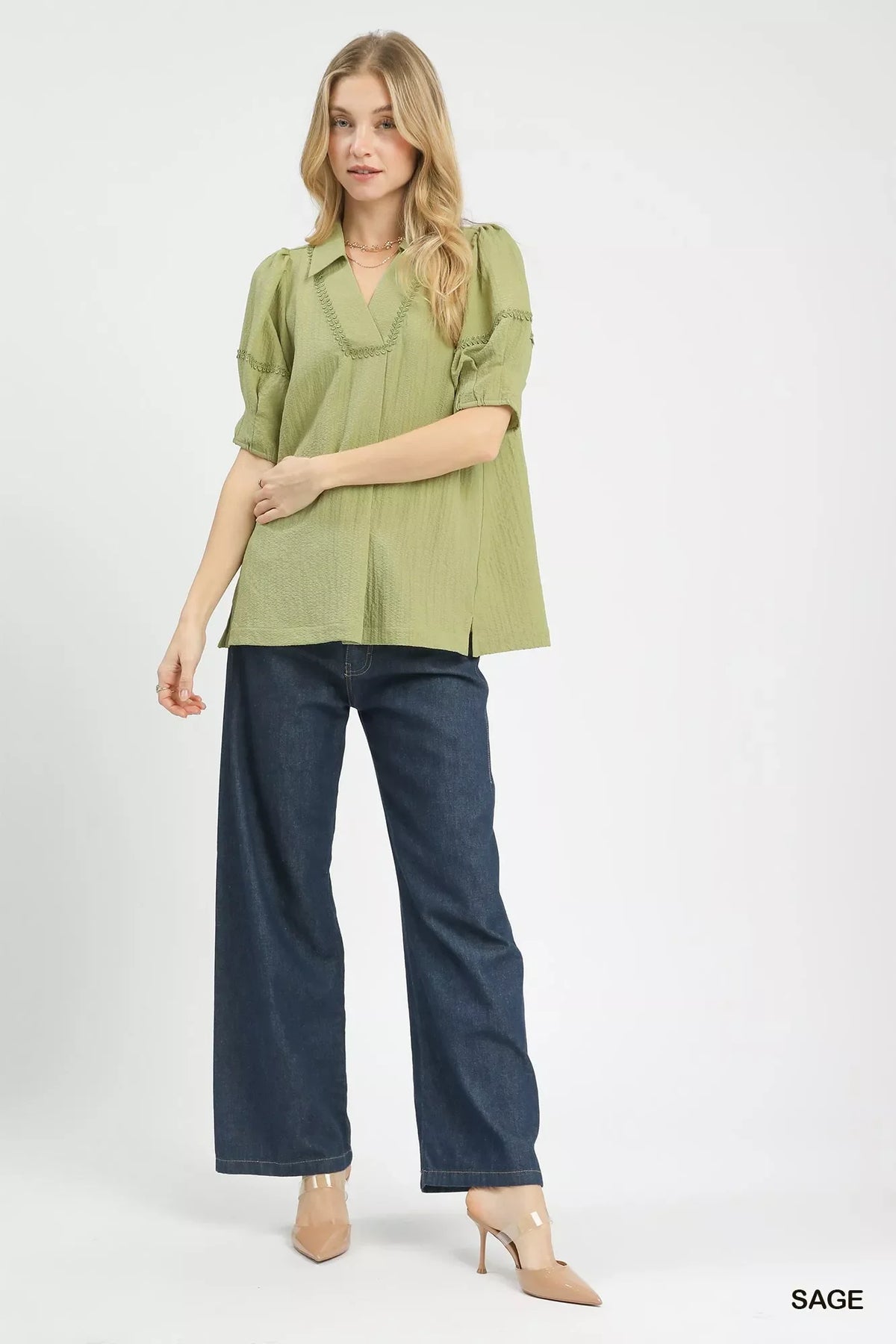 Buy Sage Textured Top for Women