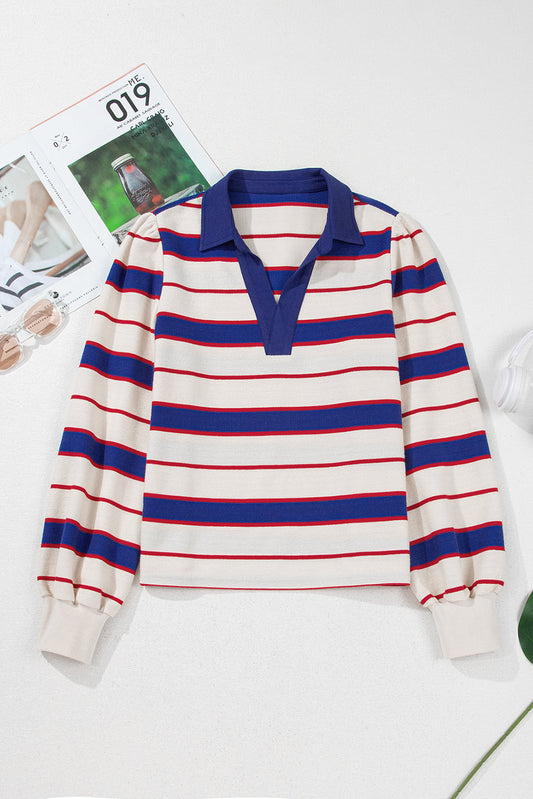 Genesis Stripe Polo Pullover Sweatshirt-2