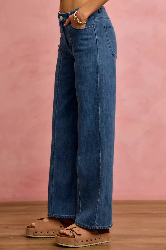 SIENNA WIDE LEG SEAM DETAILS JEANS