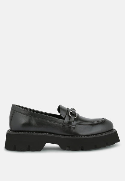 Cheviot Chunky Leather Loafers-5
