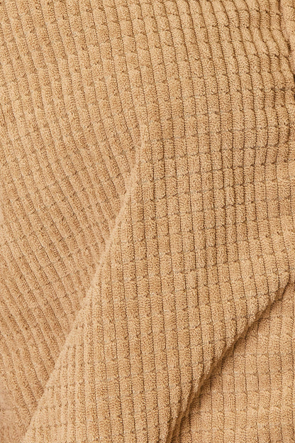 close up view of a Corduroy Long Sleeve Dropped Shoulder Jacket 