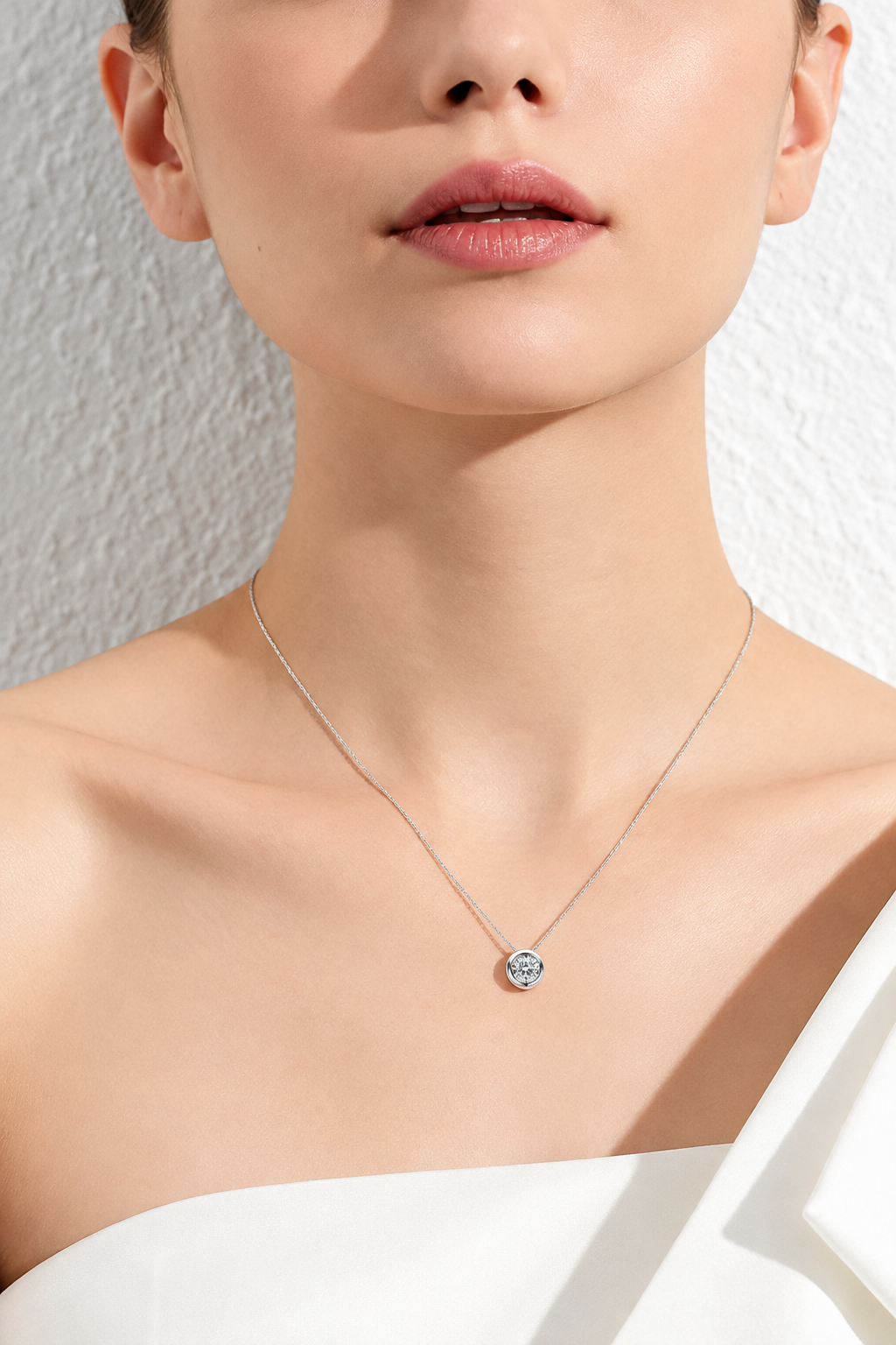 1 Carat Moissanite 925 Sterling Silver Necklace