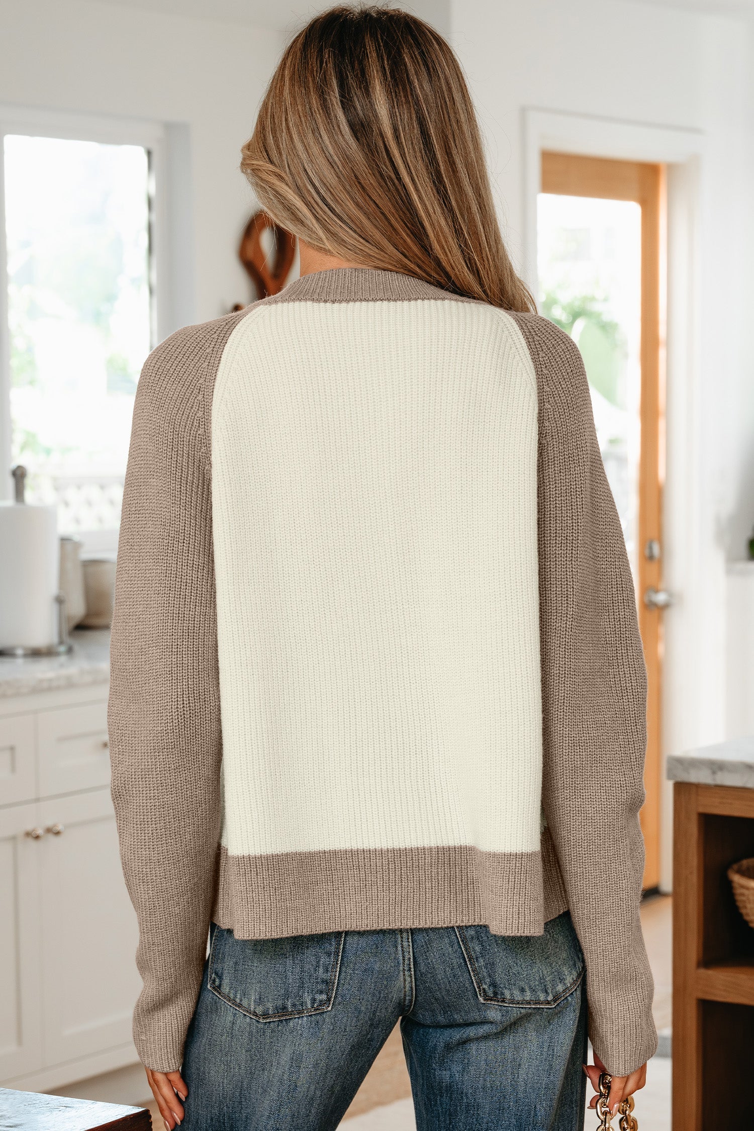 Maryam Ribbed Knit Down Sweater-1