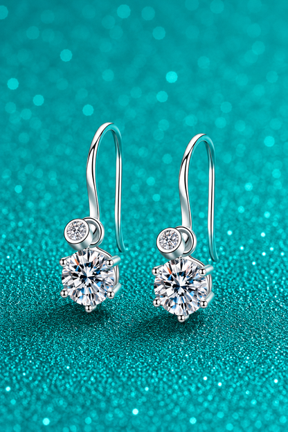 2 Carat Moissanite 925 Sterling Silver Earrings