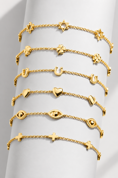 18K GOLD-PLATED TITANIUM STEEL BRACELET