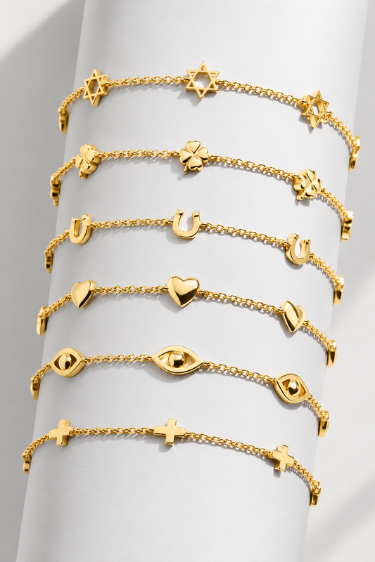 18K GOLD-PLATED TITANIUM STEEL BRACELET