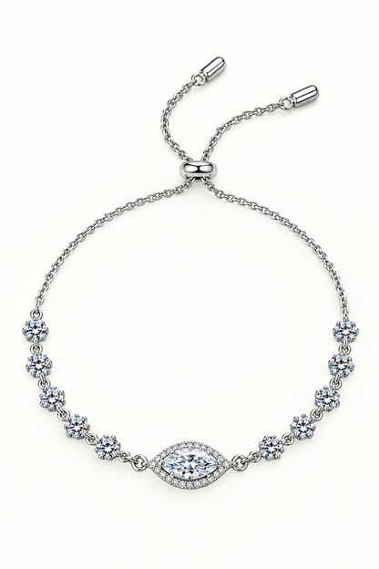 1 Carat Moissanite 925 Sterling Silver Bracelet