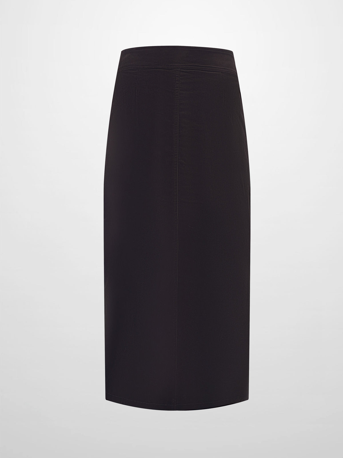 Snap Down Corduroy Skirt - Cement/Brown-2
