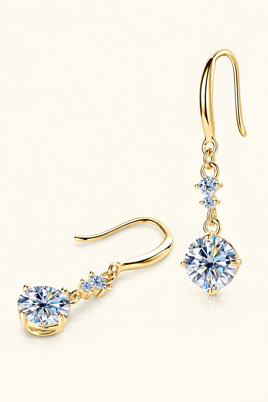 2 Carat Moissanite 925 Sterling Silver Earrings