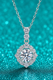 1 Carat Moissanite 925 Sterling Silver Necklace