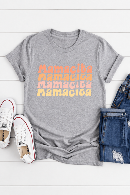 MAMACITA GRAPHIC TEE — HEATHER GREY