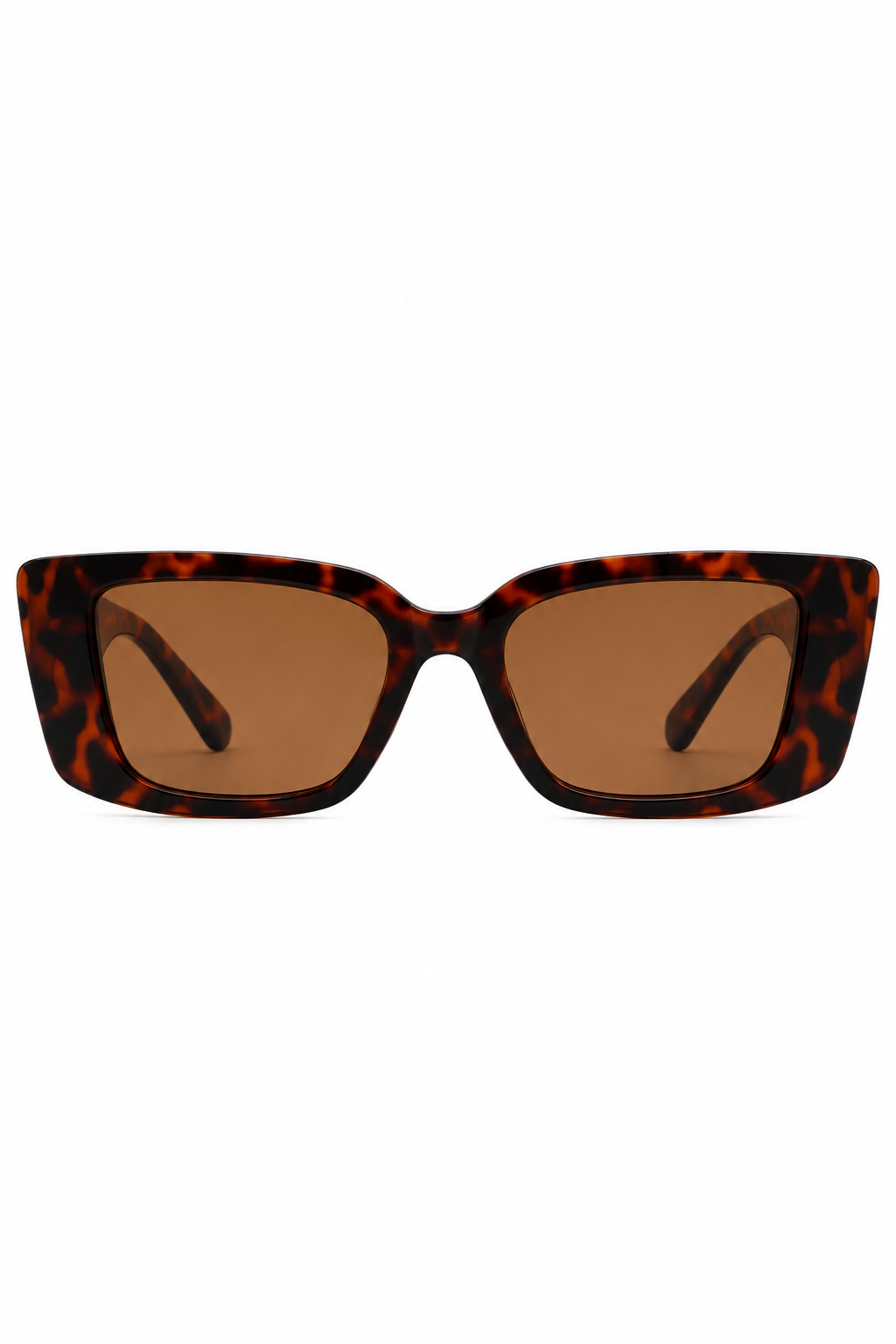 QUINN RECTANGULAR TORTOISE SUNGLASSES