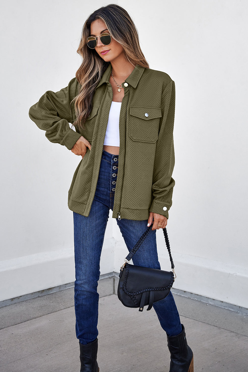 Remi Zip Up Flap Shirt-4
