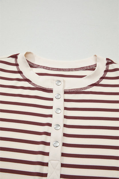 Margaret Sleeve Henley top Long Sleeve Top-2