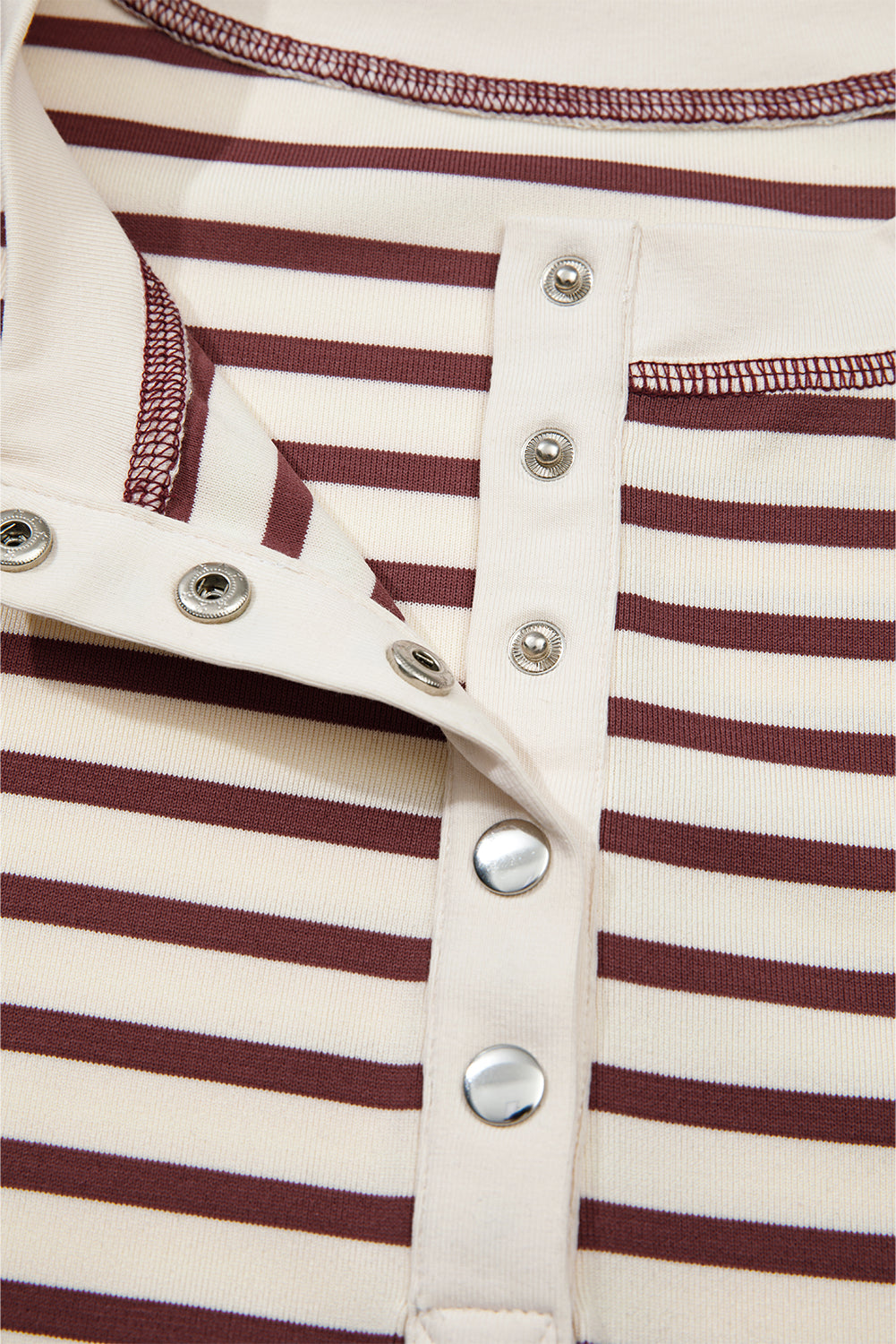 Margaret Sleeve Henley top Long Sleeve Top-3