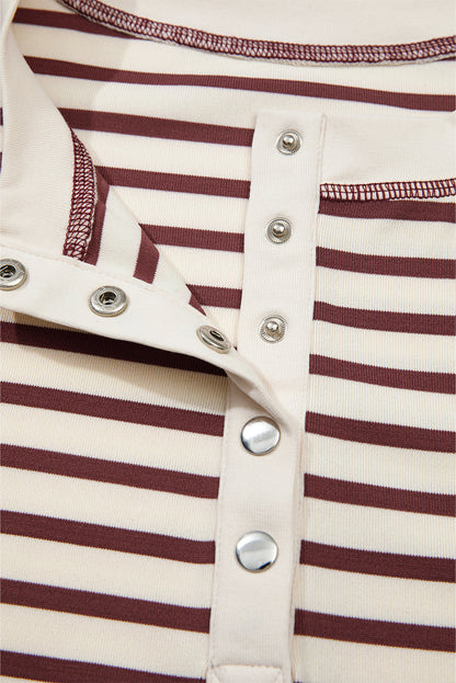 Margaret Sleeve Henley top Long Sleeve Top-3