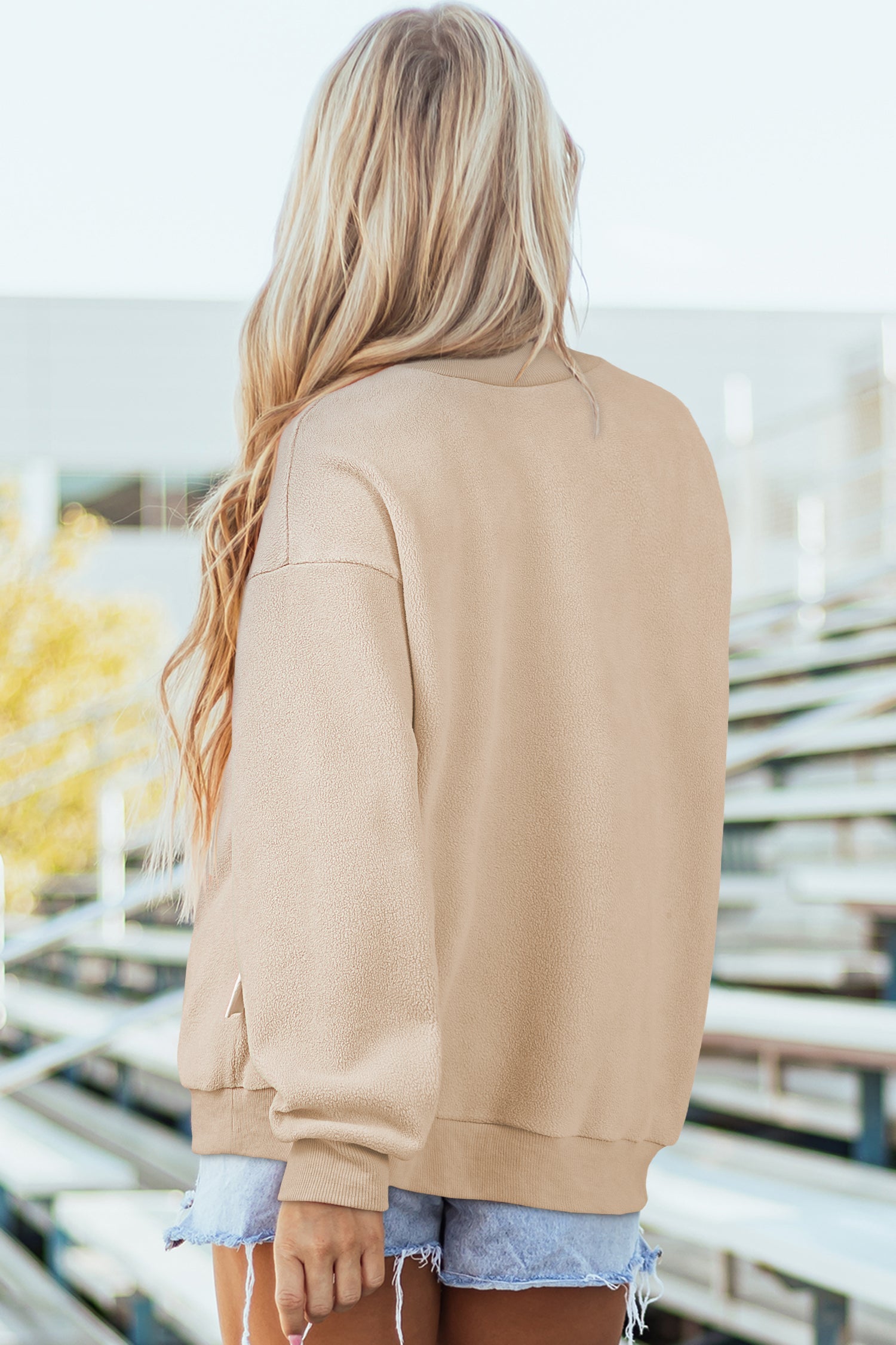 Leah Shoulder Reversible Mock Sweatshirt-2