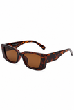 QUINN RECTANGULAR TORTOISE SUNGLASSES