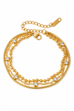 18K Gold-Plated Layered Inlaid Zircon Bracelet