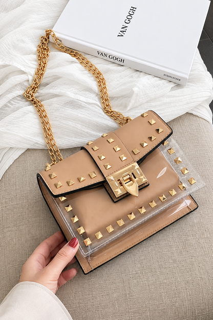 Betty Shoulder Bag -Clear/Tan