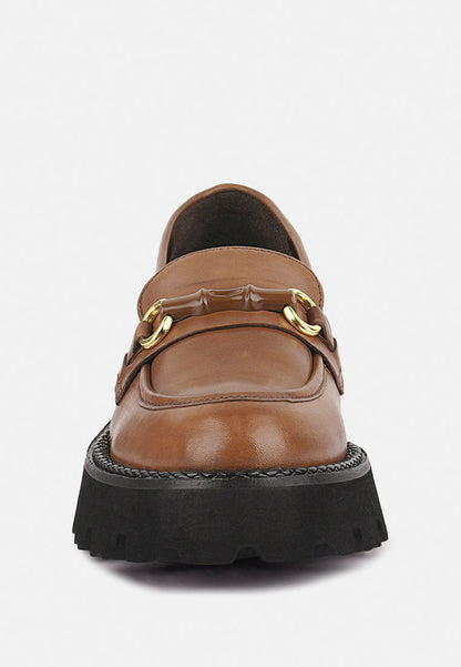 Cheviot Chunky Leather Loafers-4