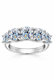 1 Carat Moissanite 925 Sterling Silver Half-Eternity Ring