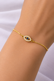 18K Gold-Plated Evil Eye Adjustable Bracelet