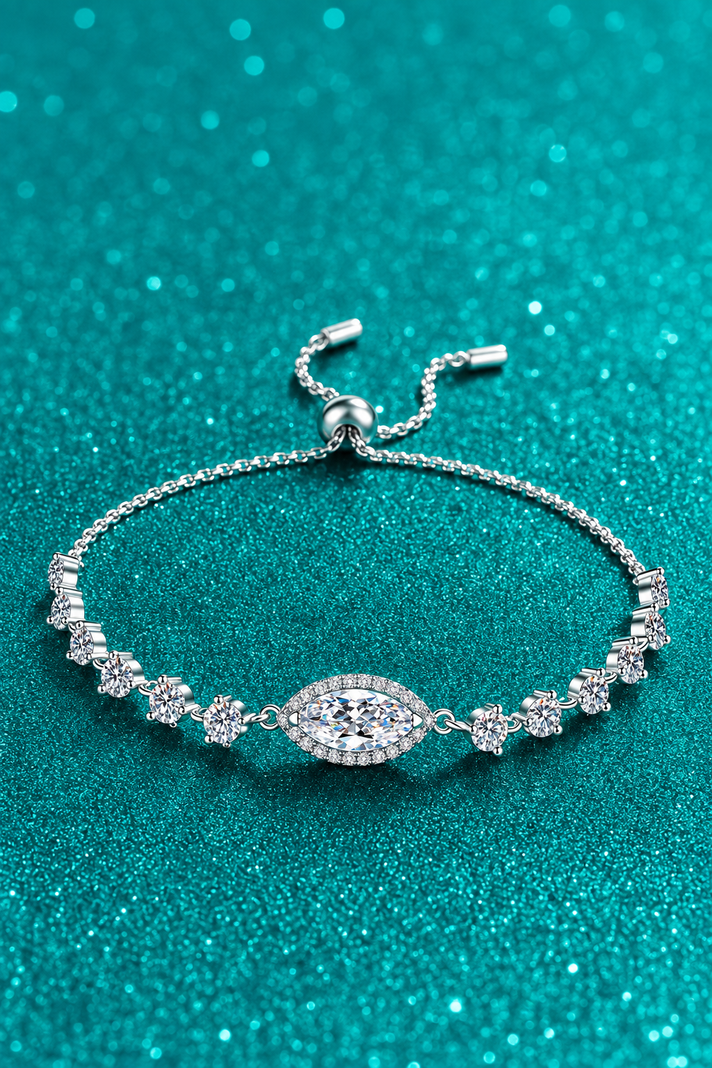 1 Carat Moissanite 925 Sterling Silver Bracelet
