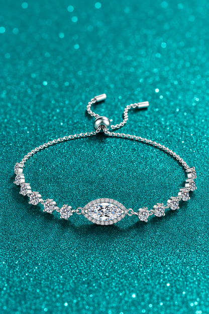 1 Carat Moissanite 925 Sterling Silver Bracelet