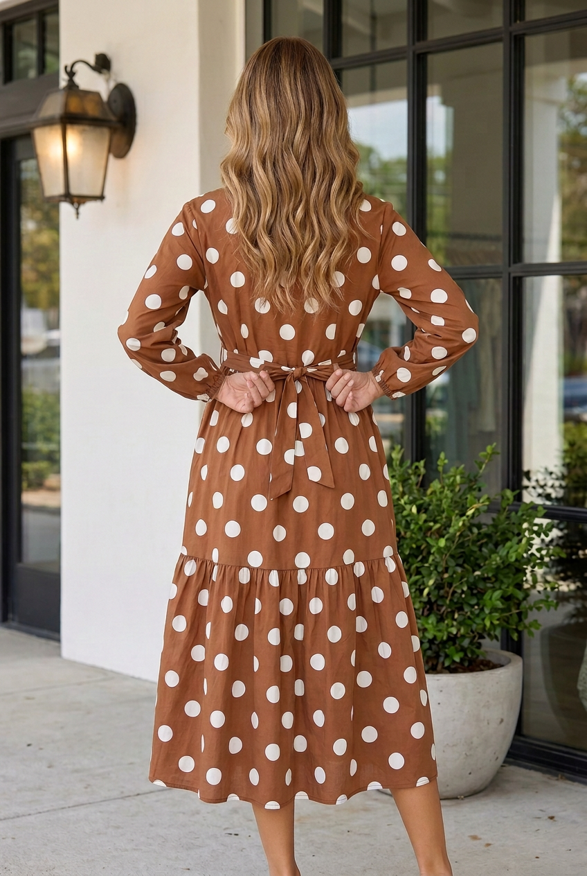 Alexa Long Sleeve Shift Dress-1