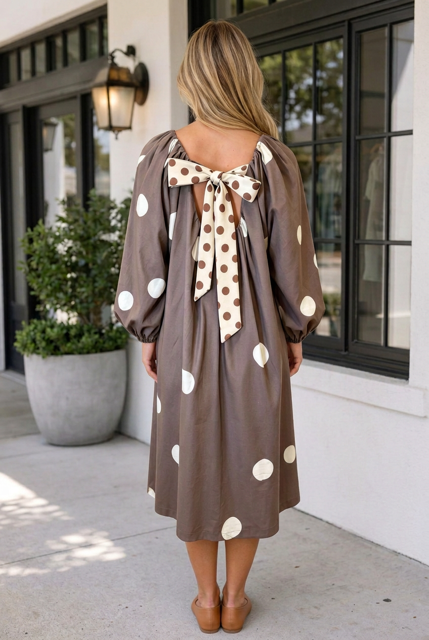 Danah Long Sleeve Midi Dress-1