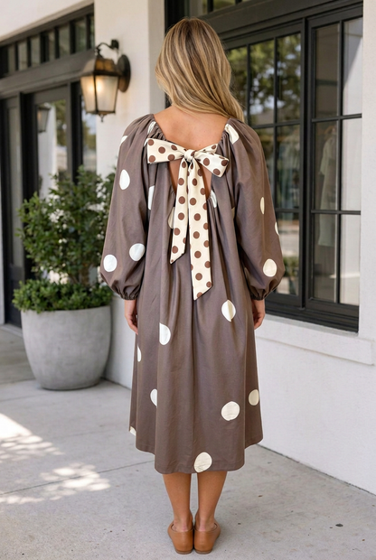 Danah Long Sleeve Midi Dress-1