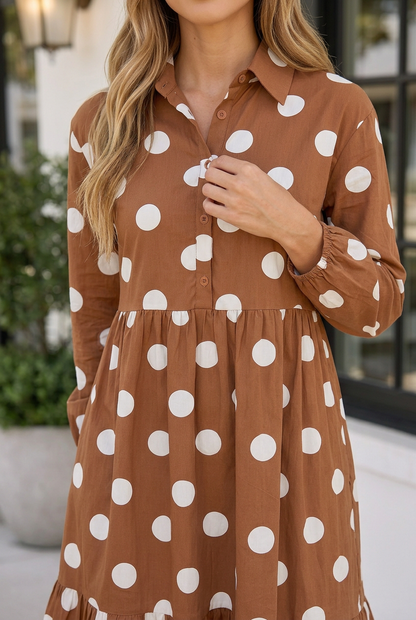 Alexa Long Sleeve Shift Dress-3