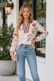 Melina Long Sleeve Blouse Long Sleeve Top-0