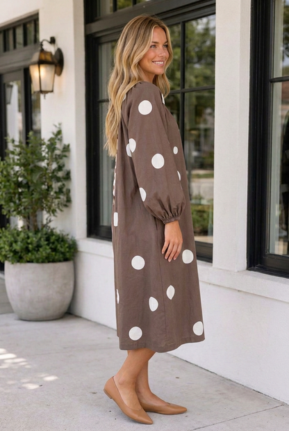 Danah Long Sleeve Midi Dress-2
