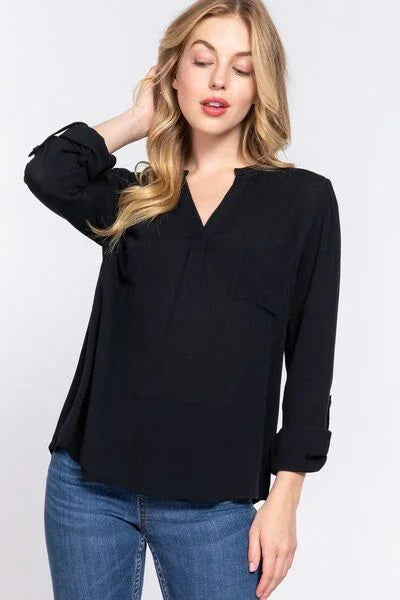 Black Long Sleeve Blouse for Women