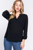 Black Long Sleeve Blouse for Women