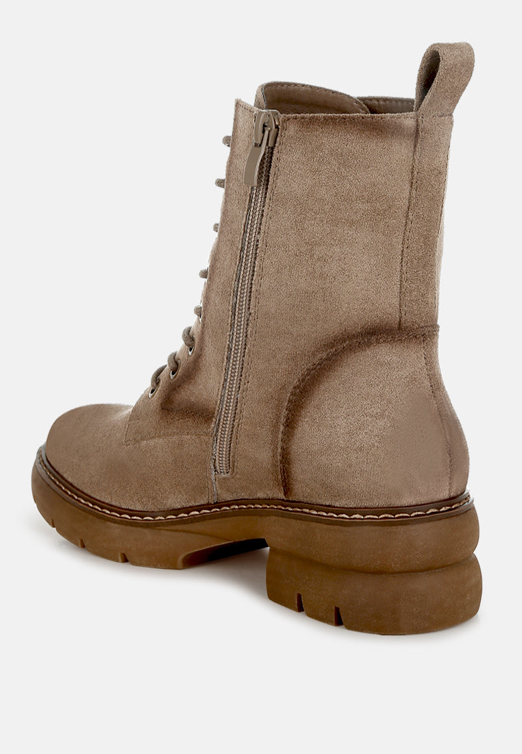 Azalea Lace Up High Ankle Boots-2